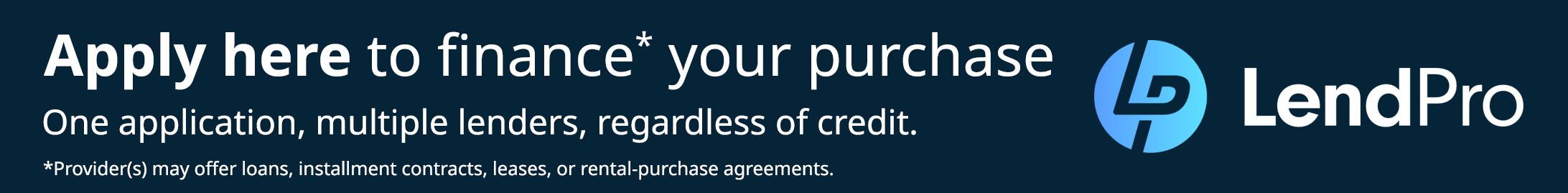 Apply here to finance your purchase